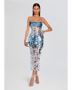 retroféte Mischa Sequin Dress - Blue