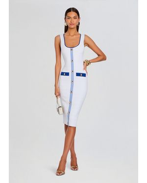 retroféte Lyle Bandage Knit Dress - White