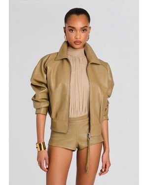 retroféte Mariel Leather Jacket - Natural
