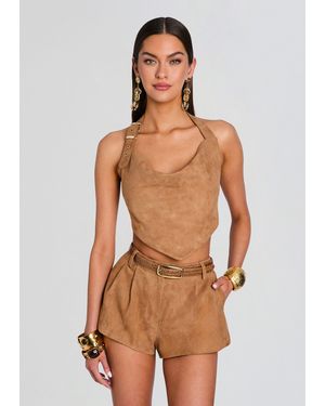 retroféte Windsor Suede Top - Multicolor