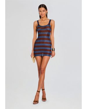 SER.O.YA Benni Metallic Knit Mini Dress - Multicolor