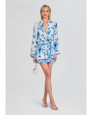 Rococo Sand Milo Mini Dress With Detachable Belt - Blue