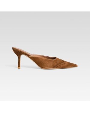 retroféte Daphne Suede Mule - White