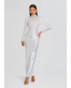 retroféte Elisha Embellished Dress - White