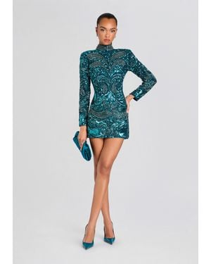 retroféte Celio Embroidered Dress - Blue