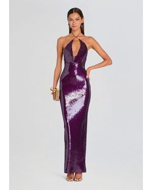 retroféte Gardenia Sequin Dress - Purple