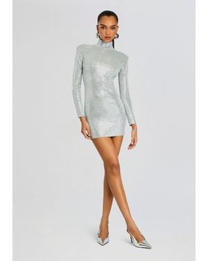 retroféte Aisling Embellished Knit Dress - Gray