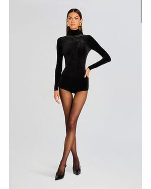 SER.O.YA Victoria Velvet Romper - Black