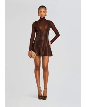 retroféte Bastet Embellished Dress - Brown