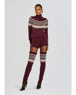 SER.O.YA Rocky Knit Romper - Red