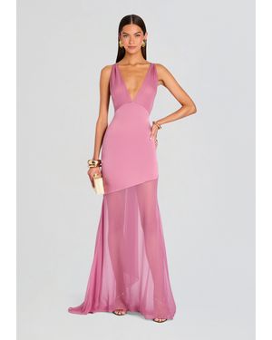 retroféte Rosetta Silk Dress - Pink