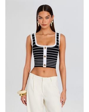 retroféte Zadie Metallic Knit Top - Blue