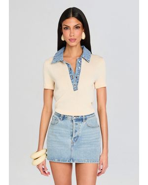 SER.O.YA Erika Knit Top - White