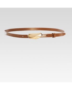 retroféte Britney Leather Belt - White