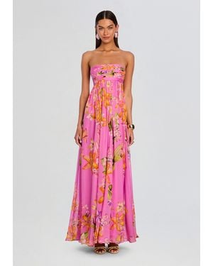 Rococo Sand Posy Strapless Mini Dress - Pink