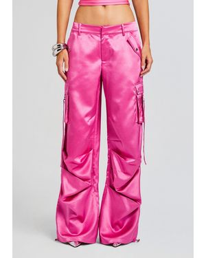 SER.O.YA Lai Satin Cargo Pant - Pink