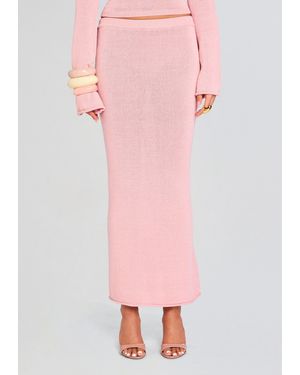 SER.O.YA Kora Knit Maxi Skirt - Pink