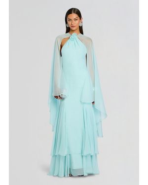 retroféte Lirael Chiffon Dress - Blue