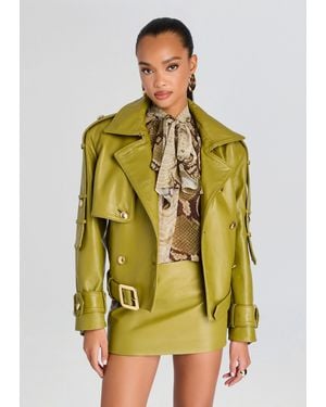 retroféte Yseld Leather Jacket - Green