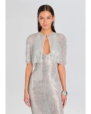 retroféte Sylvey Sequin Cape - White