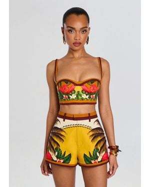 retroféte Cricket Bustier Top - Multicolor