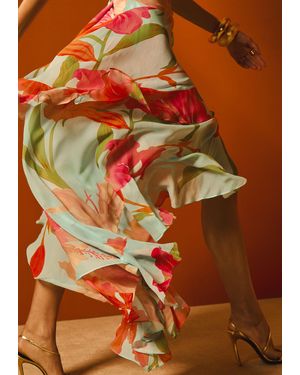 retrofte Teryn Silk Chiffon Dress in Red | Lyst