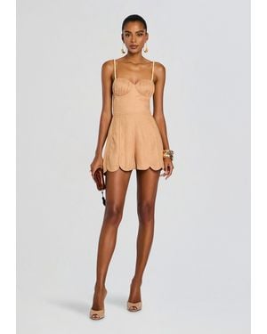 AZULU Coral Romper - White