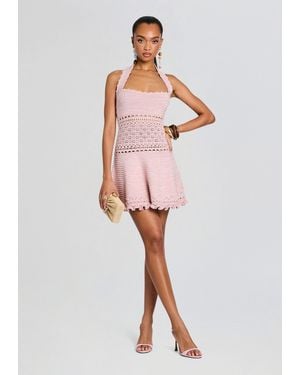 retroféte Agnie Crochet Dress - White