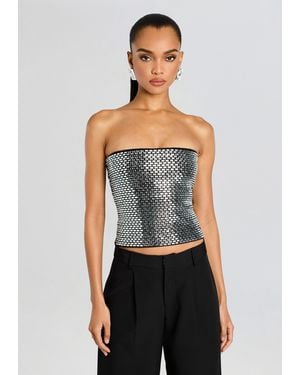 retroféte Valery Embellished Knit Top - Gray