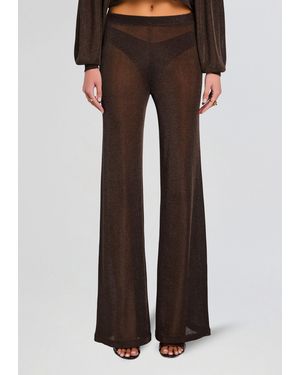SER.O.YA Sheldon Metallic Knit Pant - Brown
