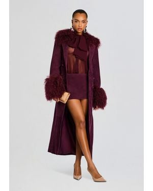 retroféte Britta Suede Coat - Red