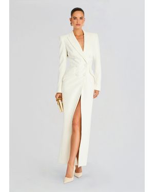 Sans Faff Amberly Blazer Evening Dress - White