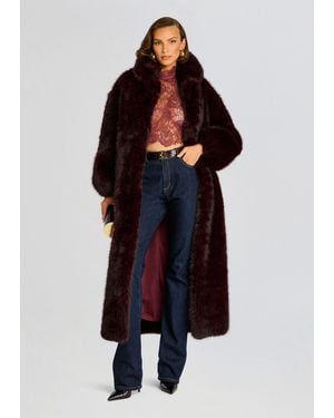 retroféte Dasha Faux Fur Jacket - Blue