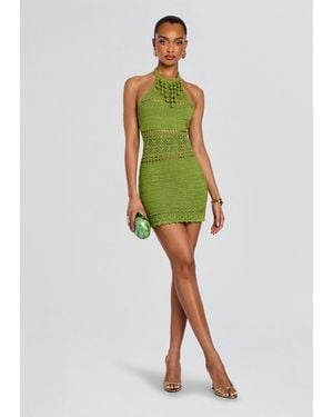 retrofete avril crochet dress retroféte Avril Metallic Crochet Dress