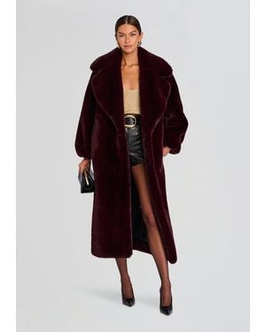 retroféte Dasha Faux Fur Jacket - Red