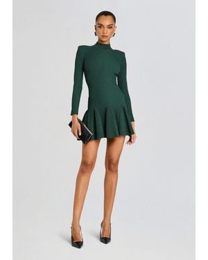retroféte Sydonie Metallic Knit Dress - Green