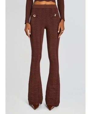 retroféte Joliet Metallic Rib Knit Pant - Brown