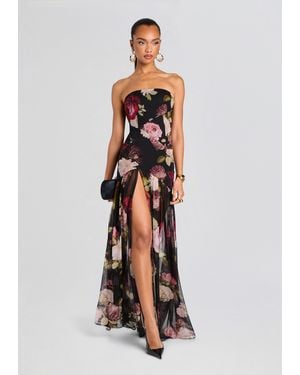 retroféte Nicole Silk Chiffon Dress - White
