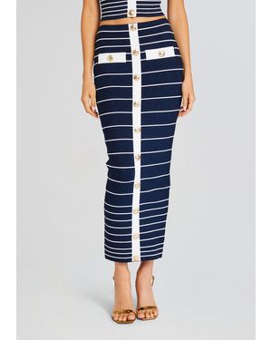 retroféte Clarissa Knit Skirt - Blue