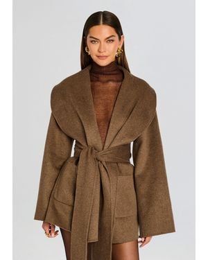 SER.O.YA Dulcetta Wool Coat - Brown