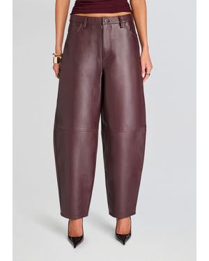 SER.O.YA Solene Leather Pant - Purple