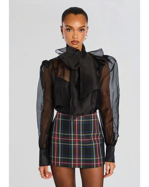 retroféte Vivia Silk Blouse - Black