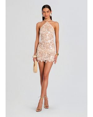 retroféte Hayden Sequin Dress - White