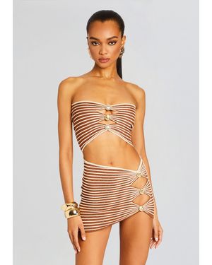 retroféte Adelie Metallic Knit Top - Orange