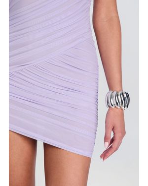 SER.O.YA Moxey Ruched Mesh Mini Dress in Red | Lyst
