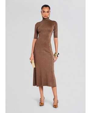 retroféte Maribel Metallic Knit Dress - Multicolor