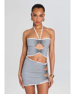 retroféte Brea Metallic Knit Top - White