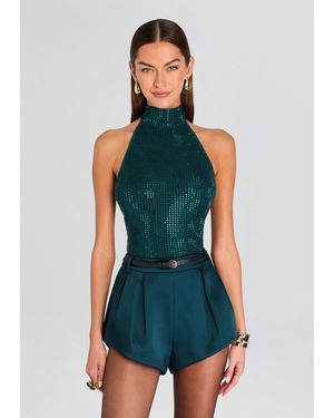 retroféte Poet Embellished Top - Green