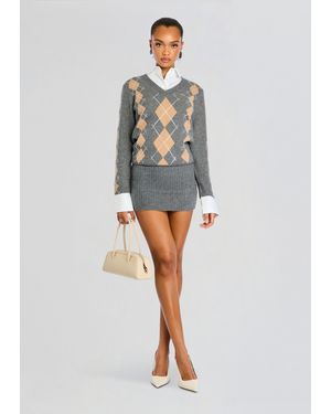 retroféte Ornella Embellished Dress - Gray
