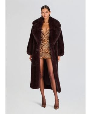 retroféte Dasha Faux Fur Jacket - Brown